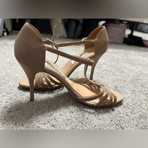 Chic Beige Strappy Heels